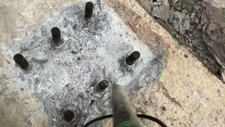 Cleaning Baseplate Anchor Bolt