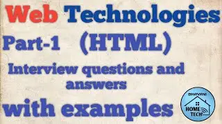 Part-1 Web Technologies (html) interview questions and answers with examples in Telugu