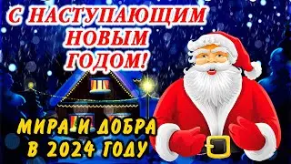 С наступающим Новым 2024 годом! Оригинальное поздравление от Деда Мороза. Мира и добра в новом году!