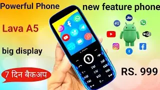 Best 4G Phone⚡Lava A5 4G keypad phone 2024⚡1 Year free ⚡new mobile⚡Lava new 4G feature phone 2024⚡