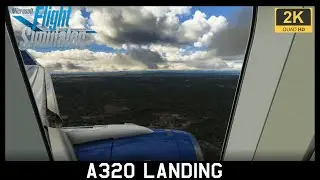 Microsoft Flight Simulator 2020 - A320N - Wing View Landing - ULTRA SETTINGS