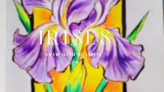 Draw with Me Irises #sketchbookart #artstudio