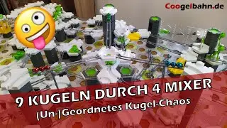 [GraviTrax] 9 BALLS must go THROUGH the MIXER  🤪 Marbels of Chaos ➕ 3D-Print ➕ Magnetical-Transfer