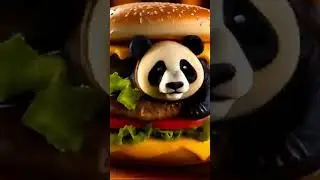 бургер в виде шкатулки, внутри майонезный панда 😄🐼 #vtuber #anime #панда #shortsvideo