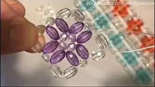 Mini DIY Beading Tutorial How to Design Flower Pattern with Beads #4