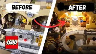 Finally Completed LEGO Mos Eisley Build with Lights!