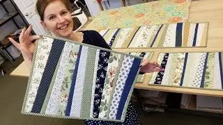Quilt As You Go Placemats From a Jelly Roll!