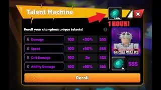 How to AFK FARM 1000+ TALENT REROLL TOKENS / HOUR  | Anime Champions Simulator