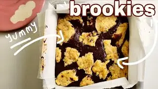 Easy eggless brookie | Brookie Recipe | Crinckle Top Brookie 