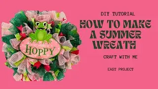HOW TO MAKE A SUMMER WREATH I #CRAFT WITH ME I  POOF AND WOODLAND RUFFLE/ DOUBLE CRUFFLE METHOD