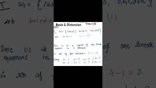 Basis and Dimension of Vector Space | csir net important questions #linearalgebra #csirnetmaths