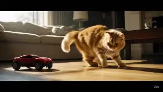 Cat Chased by Toy Car