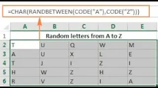 Generate Random Letters | Quick Excel Tips