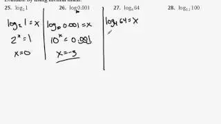 Evaluating Logarithms Using Mental Math