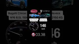 Rimac Nevera 1914 HP vs Bugatti Chiron 1500 HP #acceleration