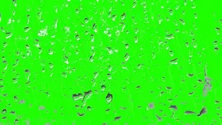 Hyper-realistic rain on window - 4K Green Screen w/Rain & Sound