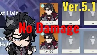 【原神】Ver.5.1 螺旋12層 リオセスリ両単騎 星9クリア / Ver.5.1 Spiral Abyss Floor 12 Wriothesley Solo ☆9 Stars