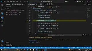 How to debug C# console app in VS Code