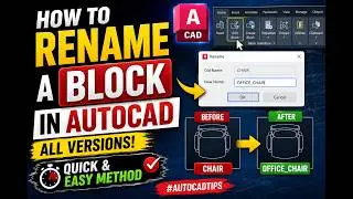How to Rename a Block in AutoCAD All Versions| Quick & Easy Method 