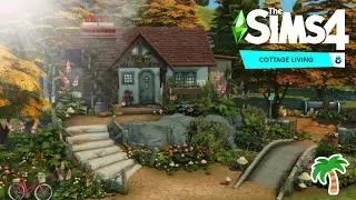 Simple Starter Cottage 🔨 The Sims 4 Cottage Living Stop Motion Speed Build | No CC
