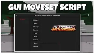 *BEST* MOVESET GUI SCRIPT | TSB SCRIPT | THE STRONGEST BATTLEGROUNDS SCRIPT | OP