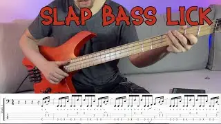 Fast and easy slap bass lick with TABS