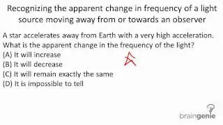 Physics 7.3.2.1 Recognizing the apparent change in frequency of a light source moving away