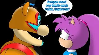 Explicando sobre o desenho que fiz de Glamrock Freddy com Sparkle. E pq as vezes desenho eles dois