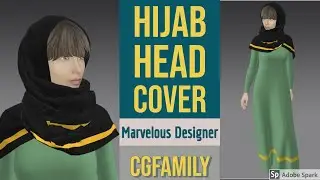 Making Hijab Head Cover in Marvelous Designer 8- CGFamily