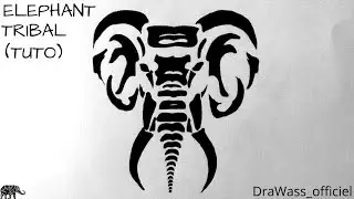 TUTO/dessin d'un ELEPHANT TRIBAL