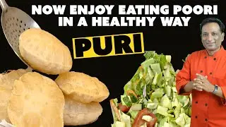 Puri with mashed potatoes and cabbage salad, breakfast special Puri with salad and potatoes, Aloo￼