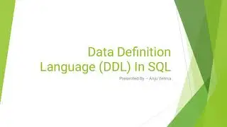 DDL | SQL | DBMS