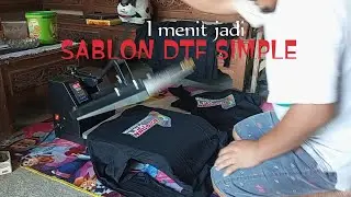 Sablon kaos DTF simple cuma 1 menit jadi hasil joss