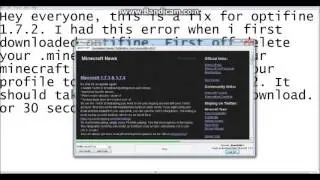 Optifine 1.7.2 Launch error fix