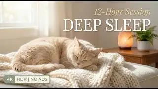 12 Hours Sleep Music for Cats 🐈🌹💝 Anxiety Relief Music For Cats ♬ Sleep Music