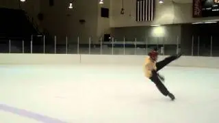 Xtreme Ice Skating - Double Roundhouse practice
