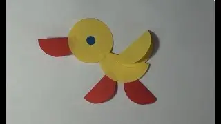 Утенок из цветной бумаги