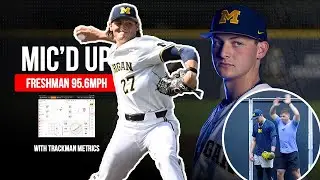 BIG 10 Freshman Throwing EASY 95mph in Winter Bullpen 👀 | Dylan Vigue Mic'd Up