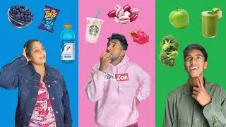 ONE COLORED FOOD CHALLENGE WITH MOM FOR 24 HRS !