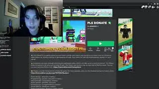 Playing ROBLOX PLS DONATE until somebody asks me to donate