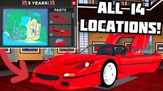 Quick Guide to All 14 Part Locations for the 5 Years Hunt Update in Roblox Car Dealership Tycoon