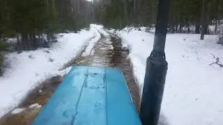 МТЗ -82. Трелевка леса..Пробиваем дорогу..