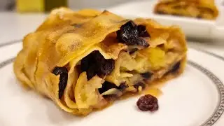 Яблочный штрудель с изюмом и корицей/ Фантастически вкусно