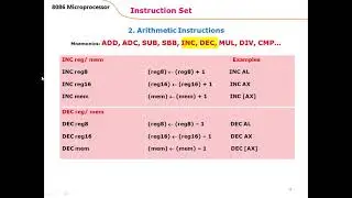 EEE342-MP-7b: Instructions set, instructions INC, DEC, MUL, DIV and CMP
