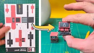 ✨ Making the Triangle Guardian squid game in Paper | Minecraft Paper ASMR 🎭✂️