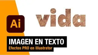 Cómo poner una imagen dentro de un texto en Adobe Illustrator
