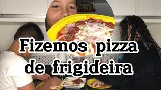 Vlog comprinhas , almoço. Fizemos pizza de frigideira.