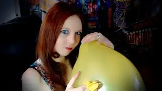 Blowing Up 3 Yellow Balloons with my Mouth  |  Balloon ASMR
