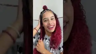 penteado fácil com elásticos!! 💗 #penteadosimples #penteadosparacabelocacheado #penteados