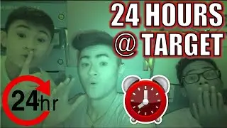 24 HOUR OVERNIGHT CHALLENGE IN TARGET!! (CAUGHT?!)